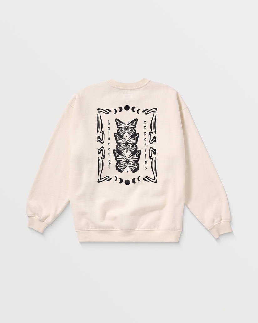 Butterfly Baggie Crew Sweatshirt - Cloud