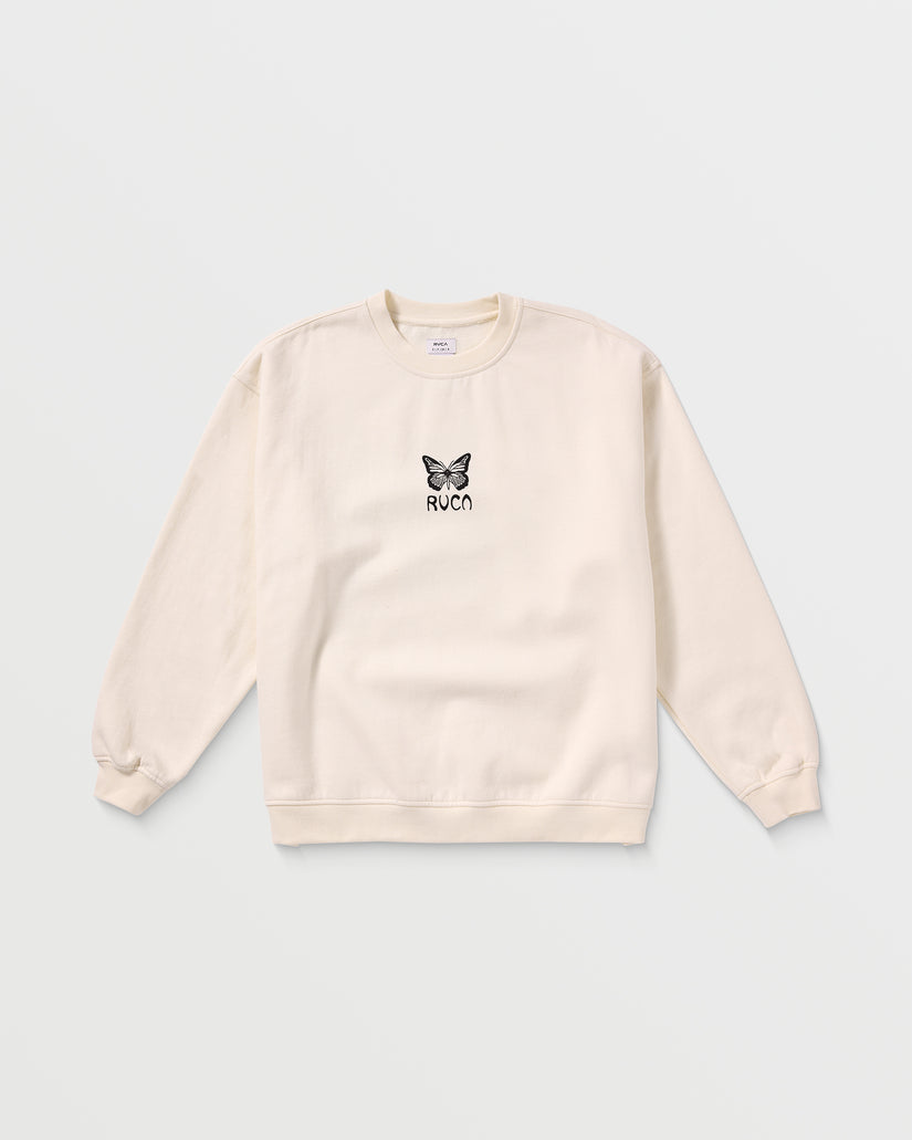 Butterfly Baggie Crew Sweatshirt - Cloud