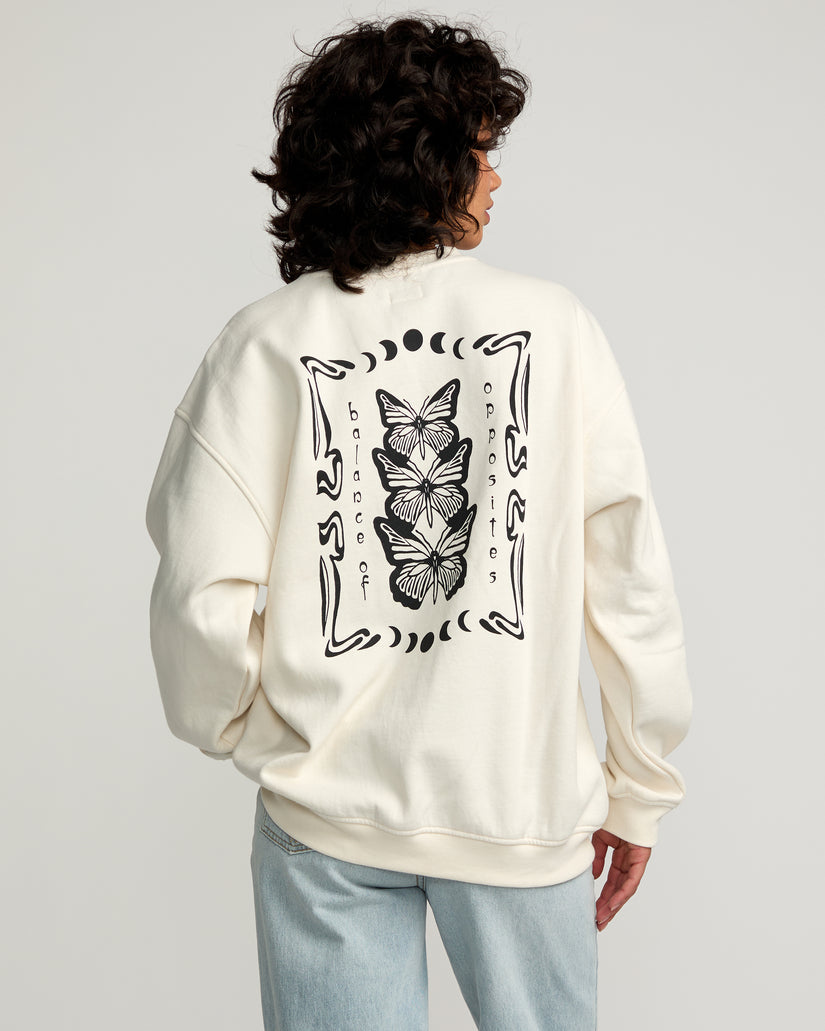 Butterfly Baggie Crew Sweatshirt - Cloud