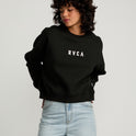 Stacked Court Crew Sweatshirt - Rvca Black