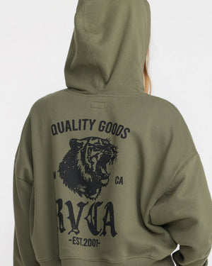Big Cat Crop Zip Hoodie