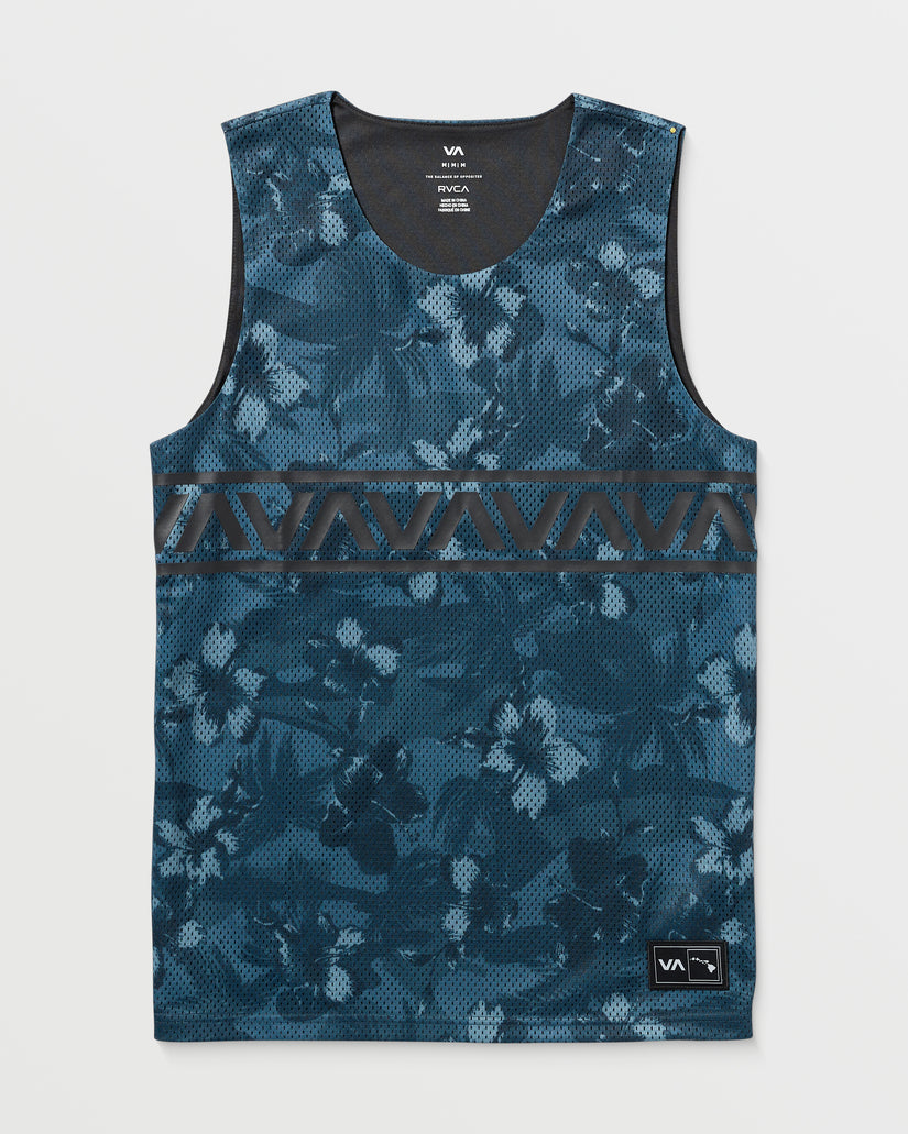 Hawaii Mesh Tank - Duck Blue