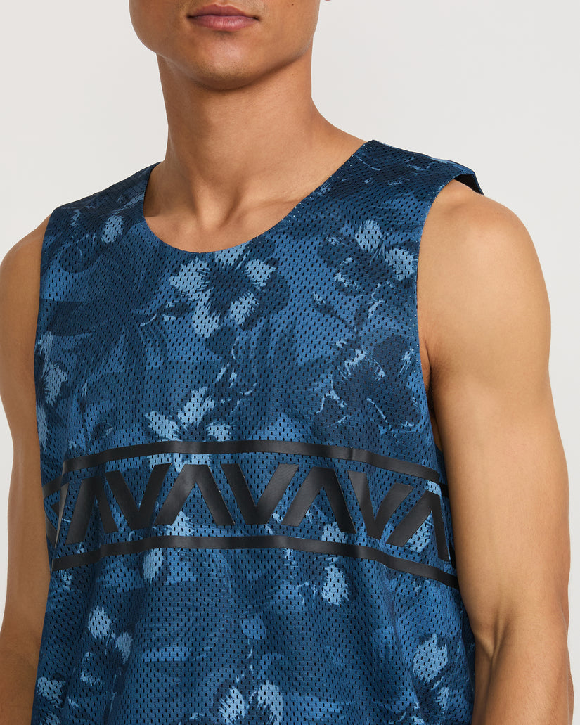 Hawaii Mesh Tank - Duck Blue