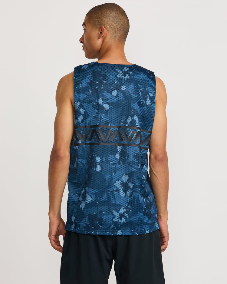 Hawaii Mesh Tank - Duck Blue