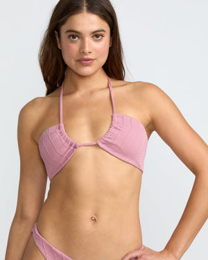 Chevy Grooves Halter Bandeau Bikini Top - RVCA