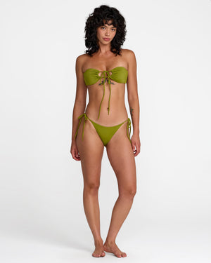 Solid Halter Bandeau Bikini Top