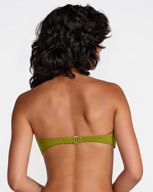 Solid Halter Bandeau Bikini Top