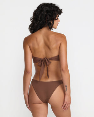 Crinkle Scarf Tie Bandeau Top