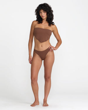 Crinkle Scarf Tie Bandeau Top