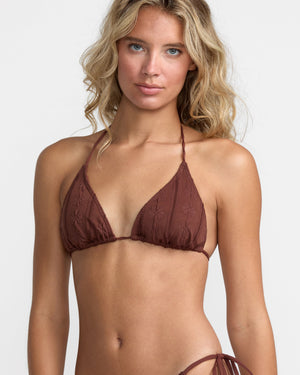 Sweetness Halter Tri Bikini Top - RVCA