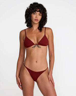Micro Rib Triangle Bikini Top
