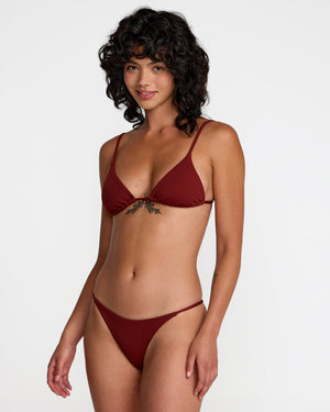 Micro Rib Triangle Bikini Top