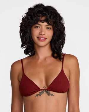 Micro Rib Triangle Bikini Top