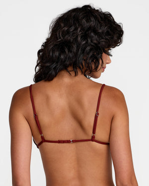 Micro Rib Triangle Bikini Top