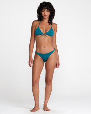 Shimmer Halter Triangle Bikini Top