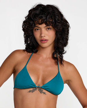 Shimmer Halter Triangle Bikini Top