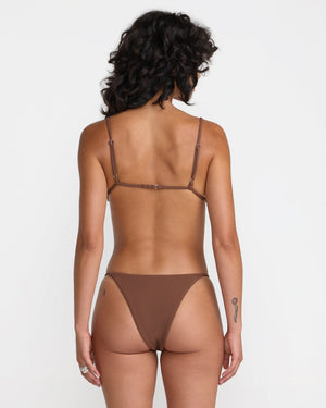 Crinkle Beaded Triangle Bikini Top