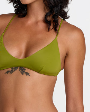 Solid Triangle Crossback Bikini Top