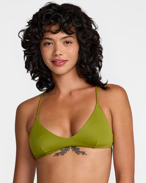 Solid Triangle Crossback Bikini Top