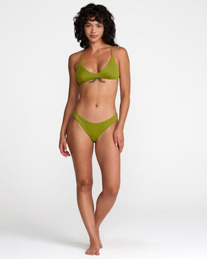 Solid Triangle Crossback Bikini Top