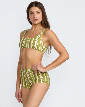 Beach Wave Lace Back Bralette Bikini Top - RVCA