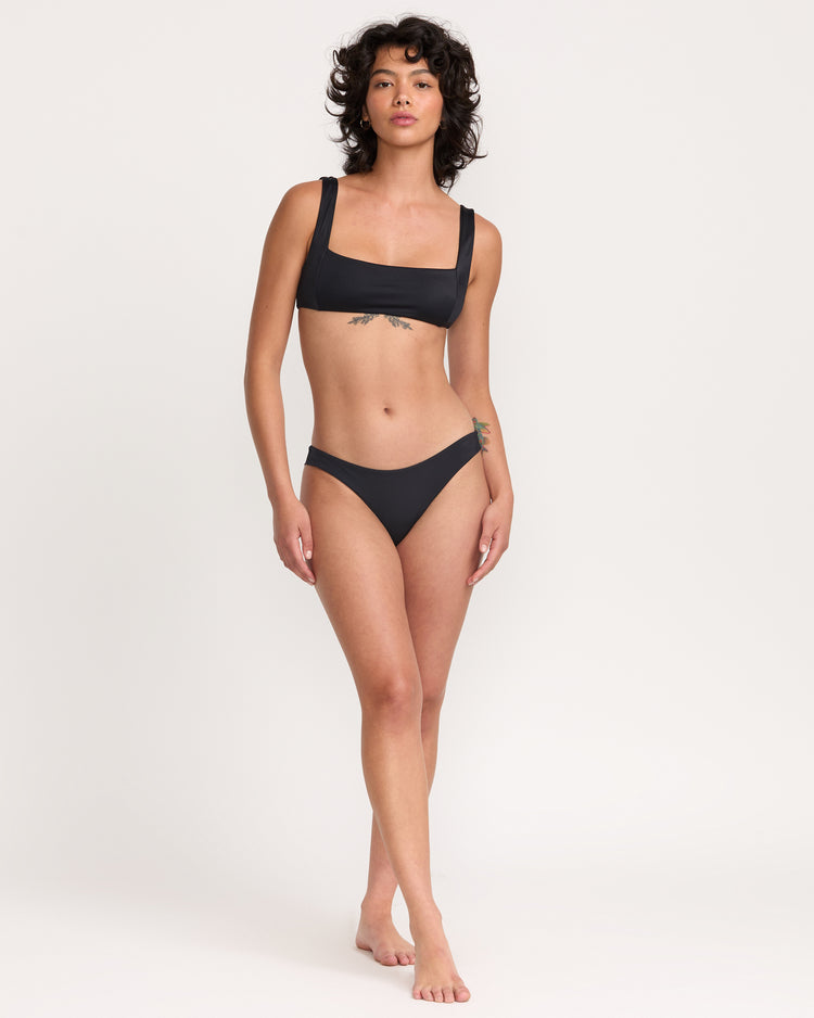 Solid Cheeky Bikini Bottom - Rvca Black