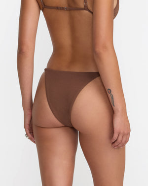 Crinkle Beaded Skimpy Bikini Bottom