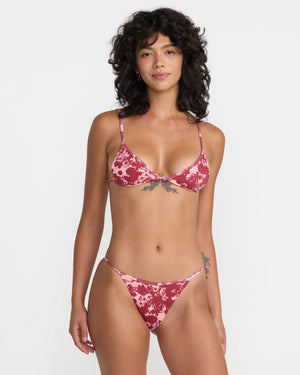 City Floral Binded Skimpy Bikini Bottom