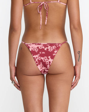City Floral Binded Skimpy Bikini Bottom
