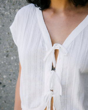 Vista Tie Front Cover Up Top