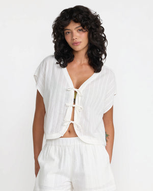 Vista Tie Front Cover Up Top
