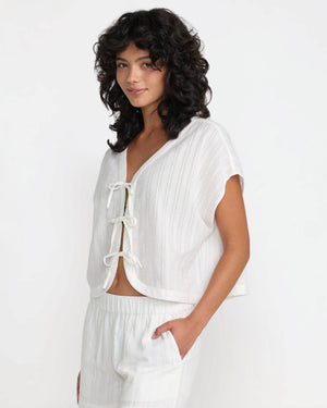 Vista Tie Front Cover Up Top
