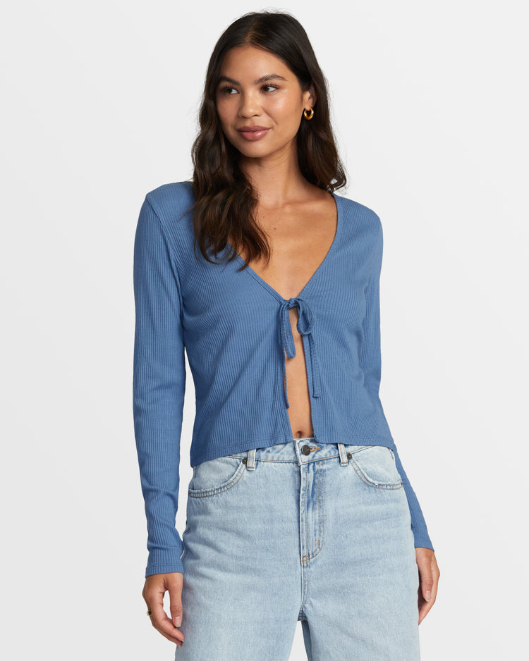 Love Me Long Sleeve Top - Coronet Blue