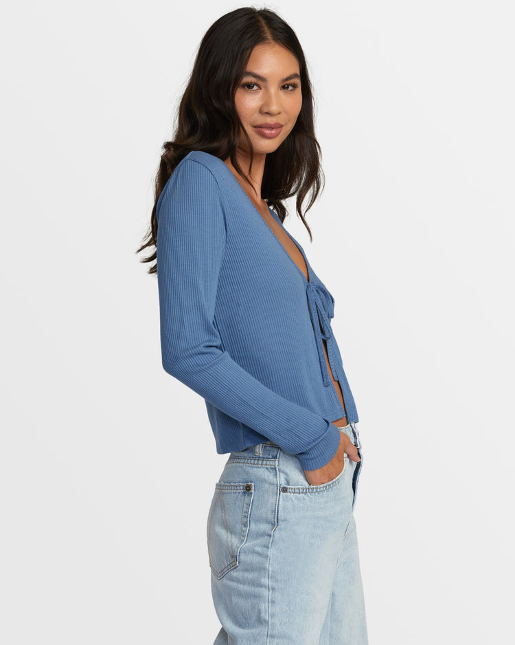 Love Me Long Sleeve Top - Coronet Blue