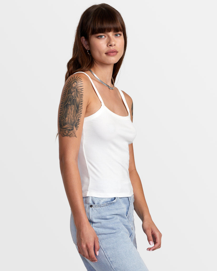 Easy Fitted Tank Top - Whisper White