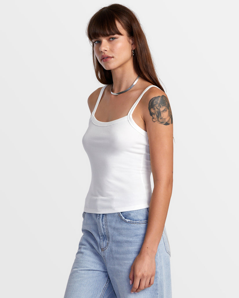 Easy Fitted Tank Top - Whisper White