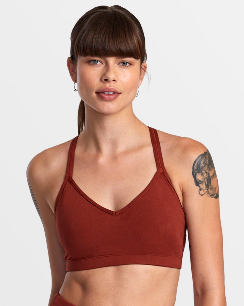 Strapped Sports Bra - Red Brick