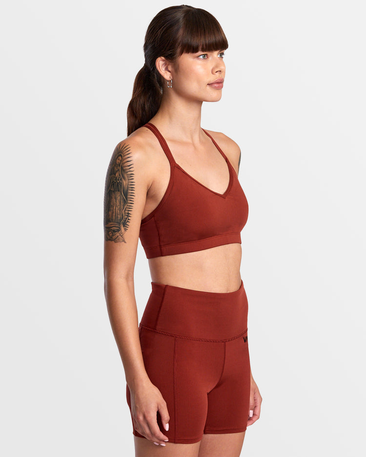 Strapped Sports Bra - Red Brick