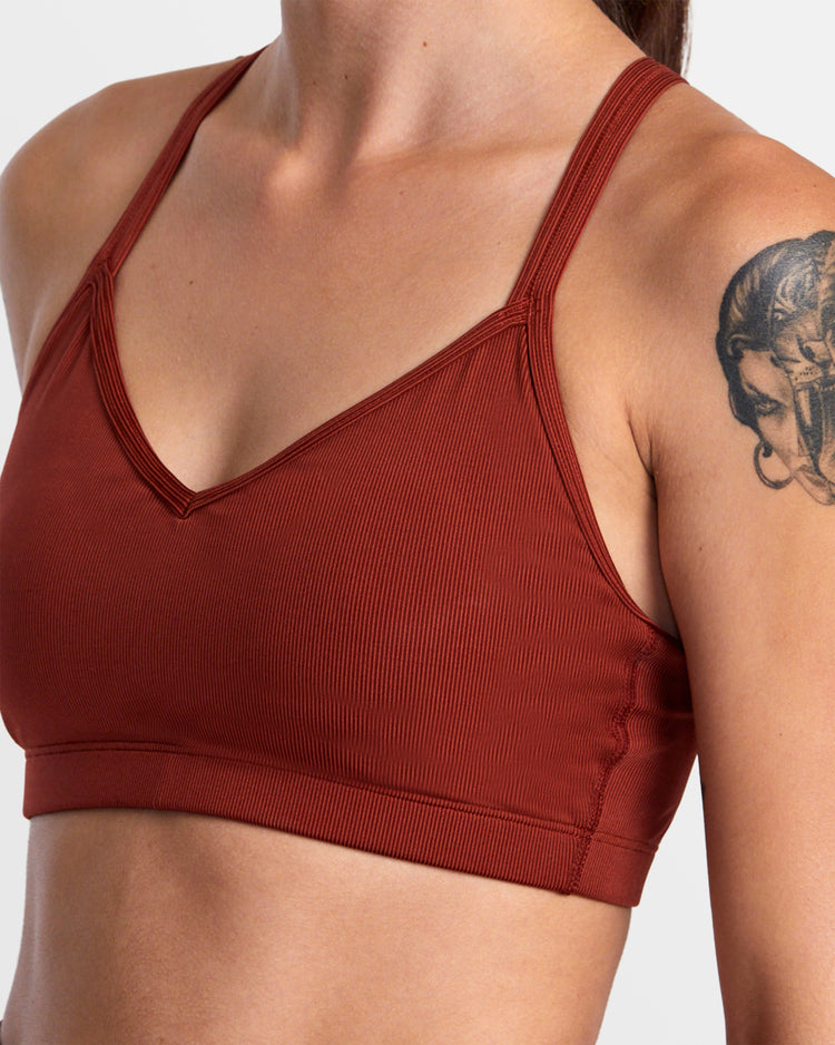 Strapped Sports Bra - Red Brick