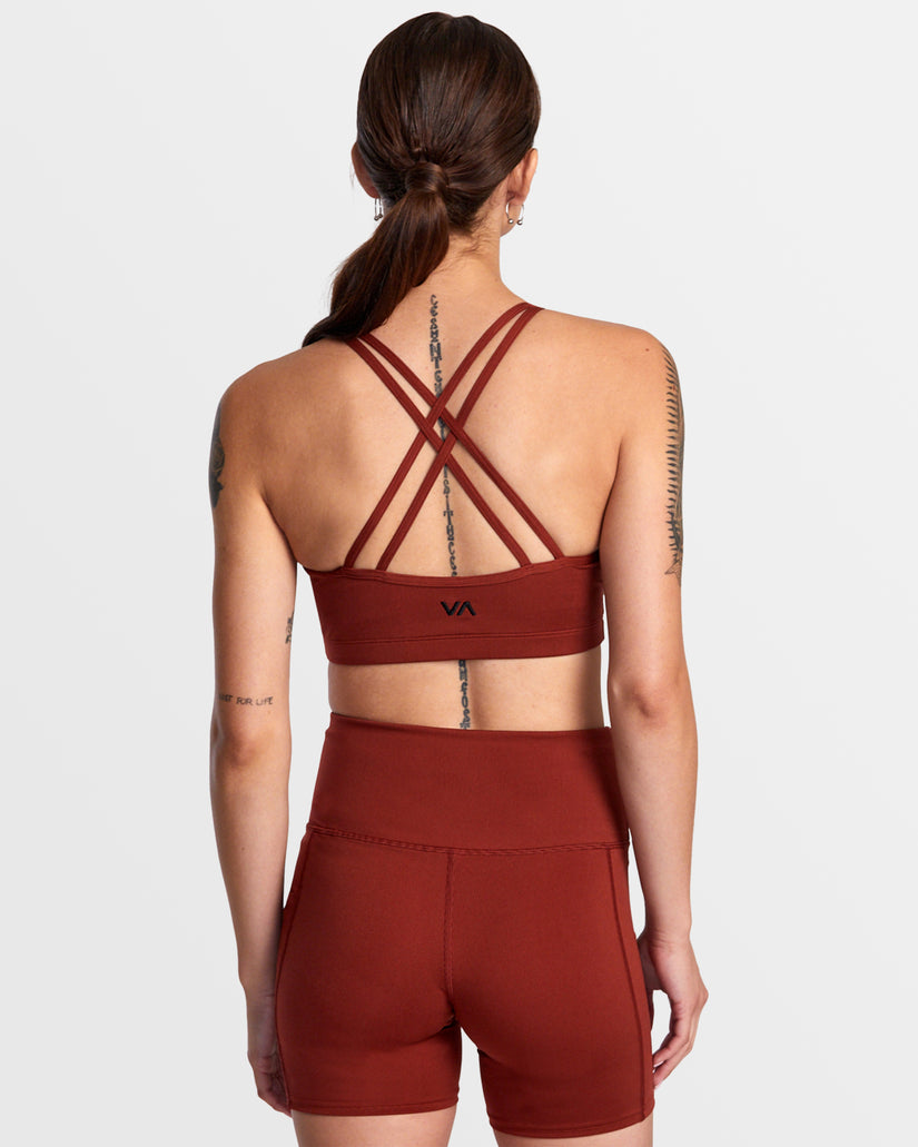 Strapped Sports Bra - Red Brick