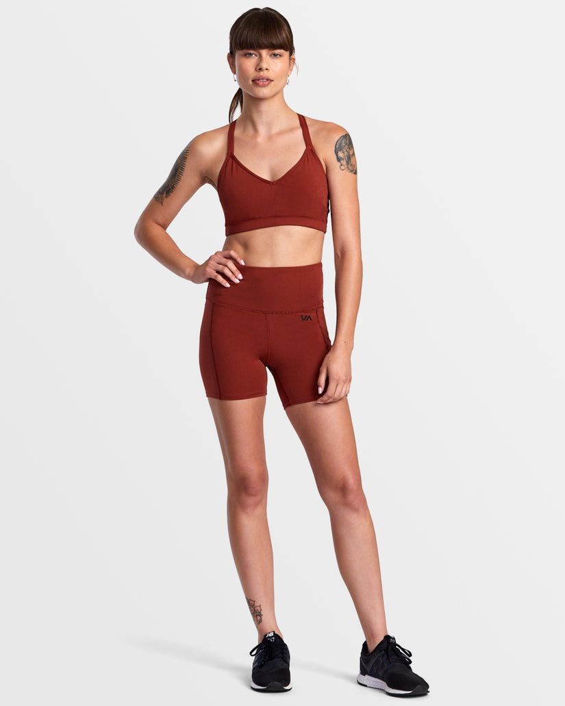 Strapped Sports Bra - Red Brick