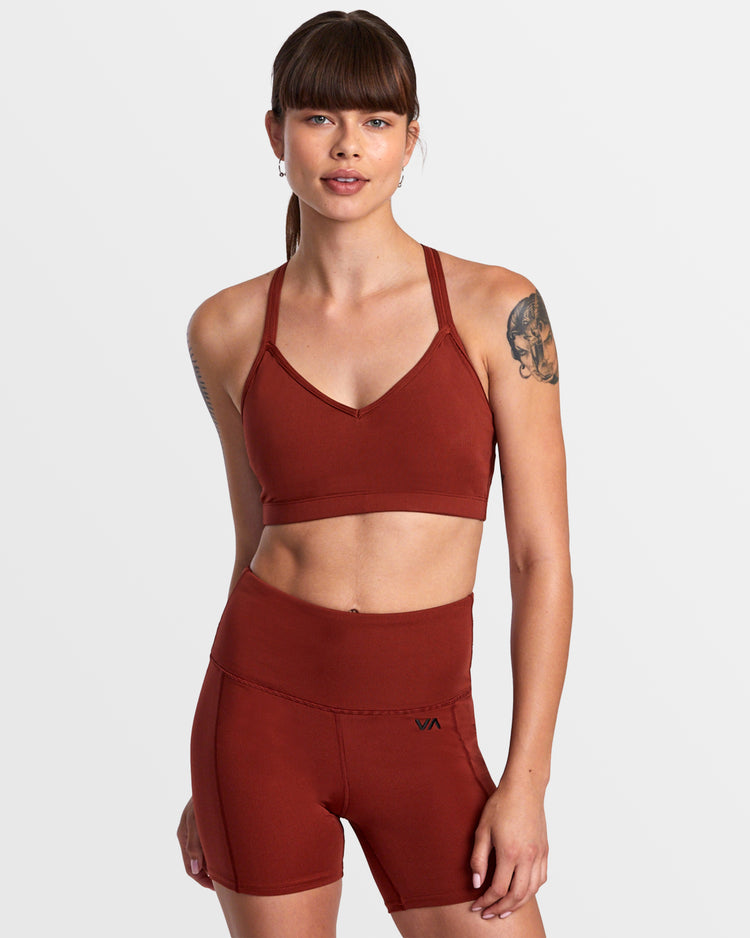 Strapped Sports Bra - Red Brick