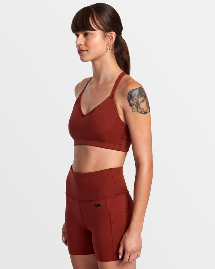 Strapped Sports Bra - Red Brick