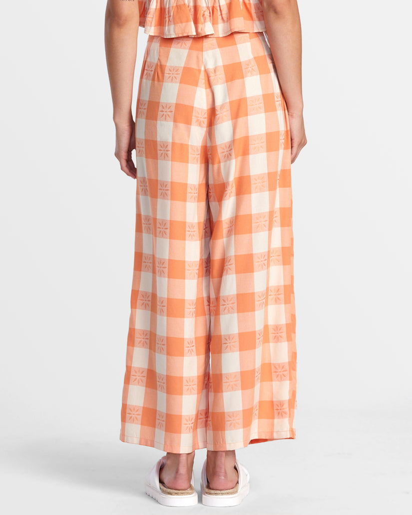 Callum Printed Wide Leg Pants - Copper Tan