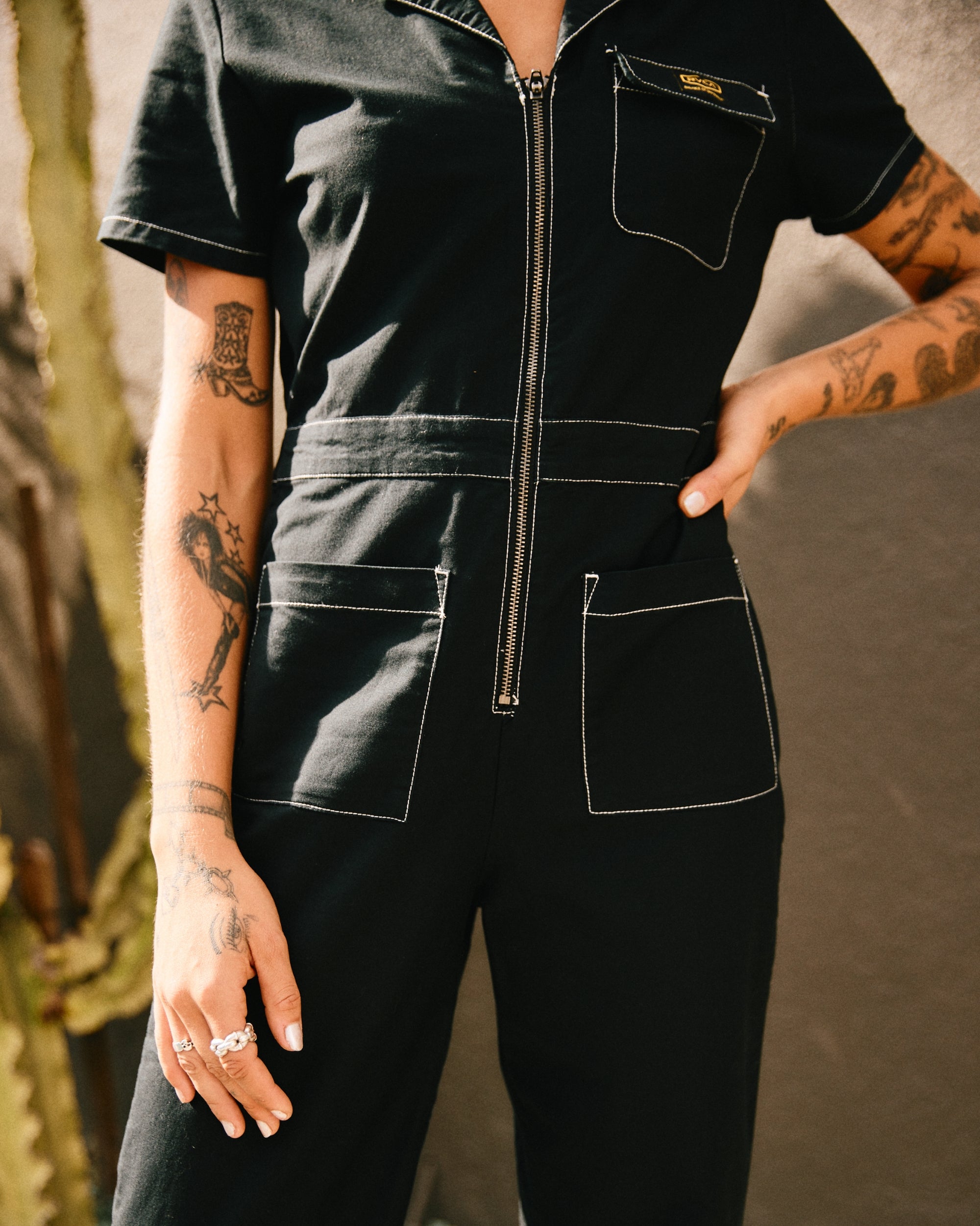 Spring Shift Workwear Jumpsuit Black RVCA