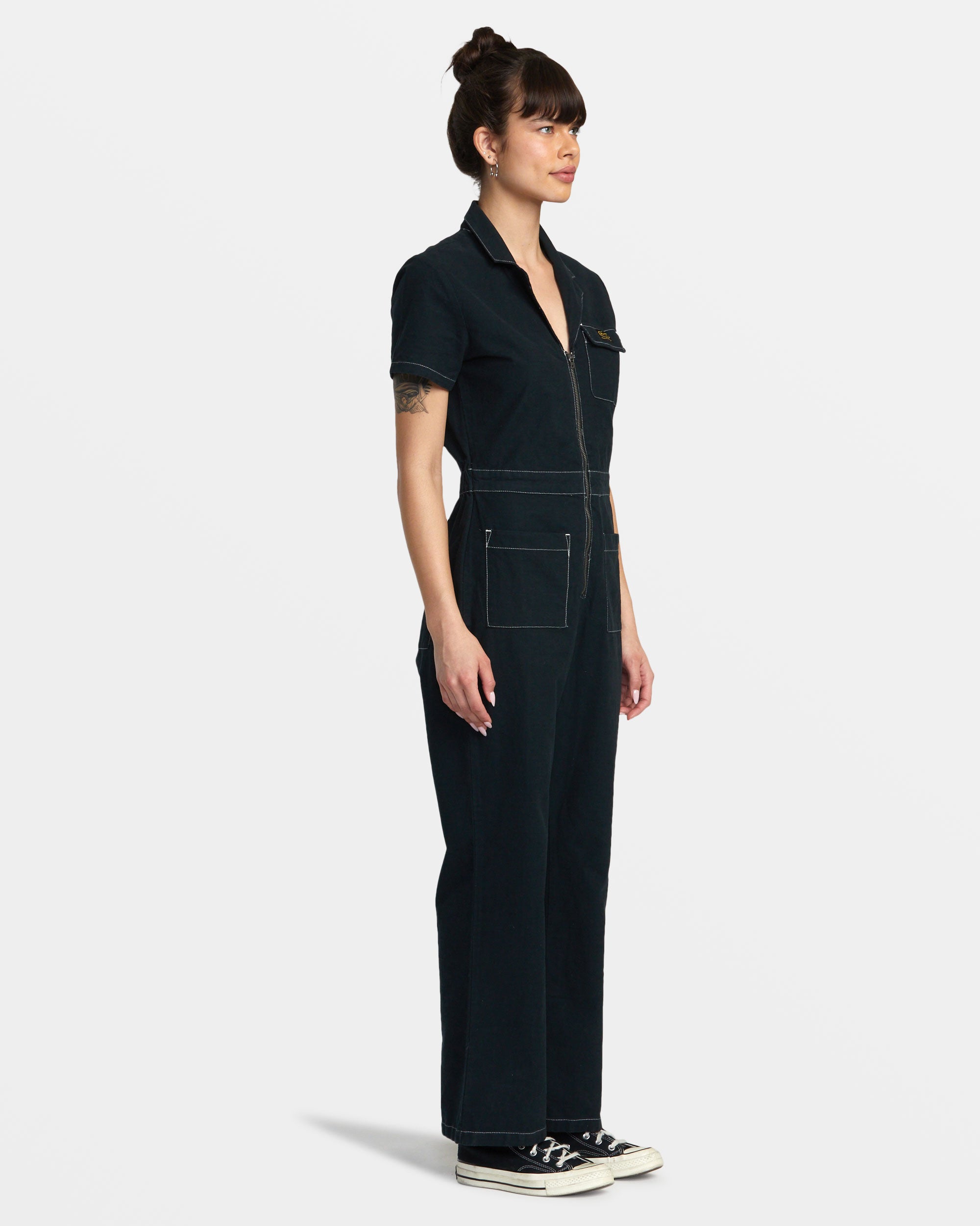 Black jumpsuit workwear online