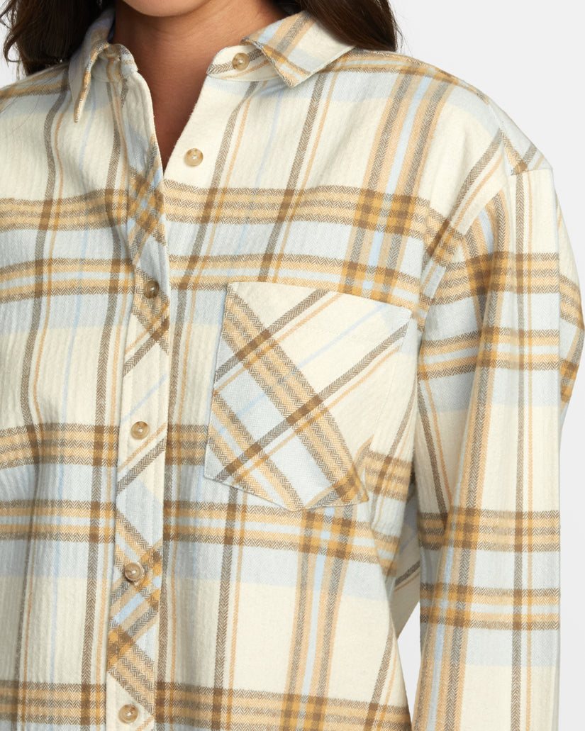 Breeze Flannel Long Sleeve Shirt - Latte