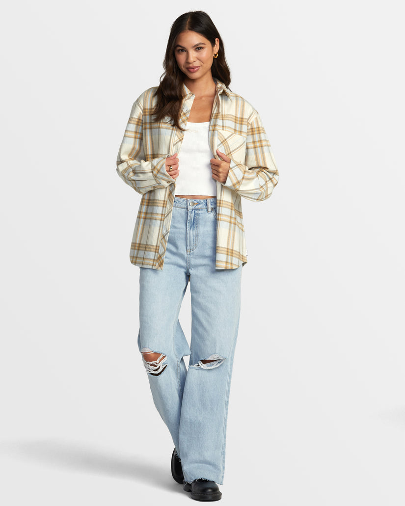 Breeze Flannel Long Sleeve Shirt - Latte