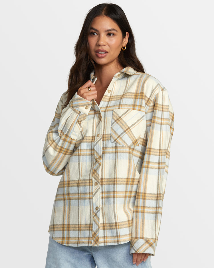 Breeze Flannel Long Sleeve Shirt - Latte