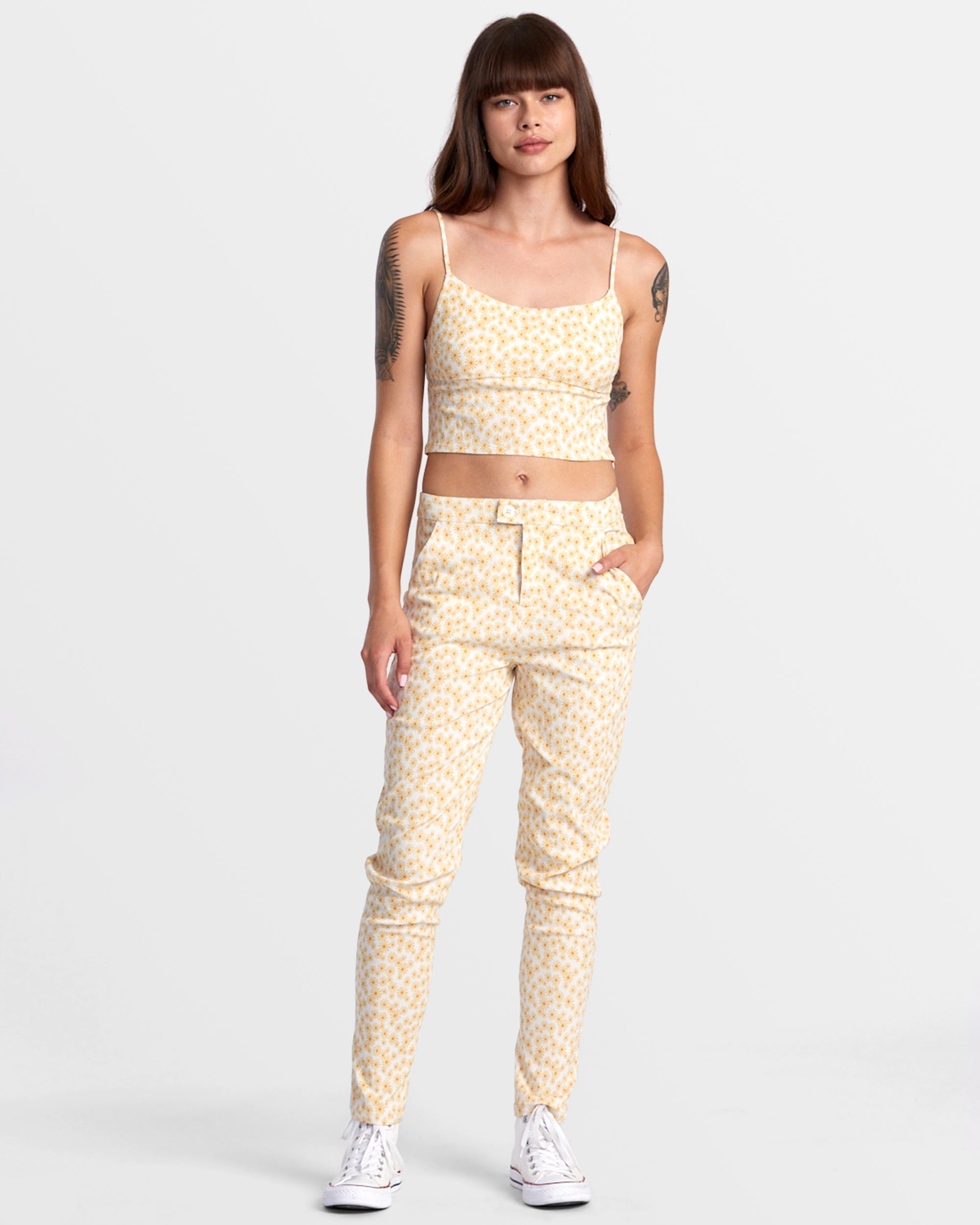 Whitney Fitted Crop Top - Latte
